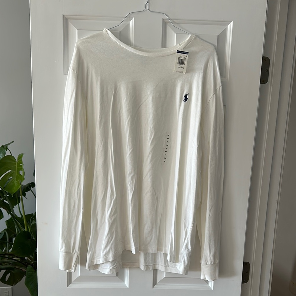 Men's White Long Sleeve Shirt